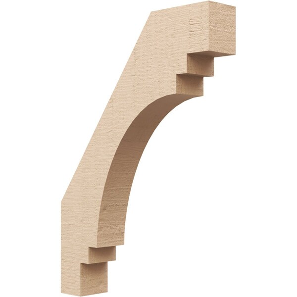 Ekena Millwork 3-inch W x 16-inch D x 22-inch H Pescadero Rough Cedar Woodgrain TimberThane Knee Brace, Primed BRCUR03X16X22PECRCPR - main